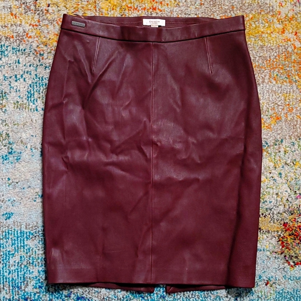 STRETCH LEATHER SKIRT